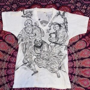 Vintage 80s Hand Drawn Kung-Fu legends T-shirt. Size L. See measurements